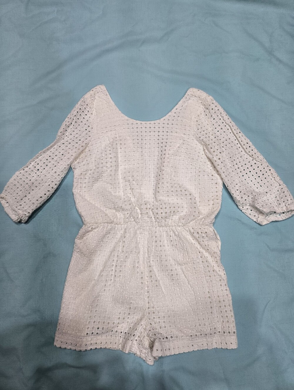 White ladies romper size small womens Double lined quality material but very li